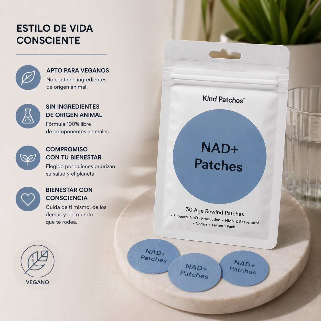 Parches Bienestar y Energía Celular NAD+